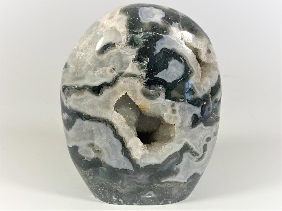 Druzy Moss Agate Crystal Freeform 12cm