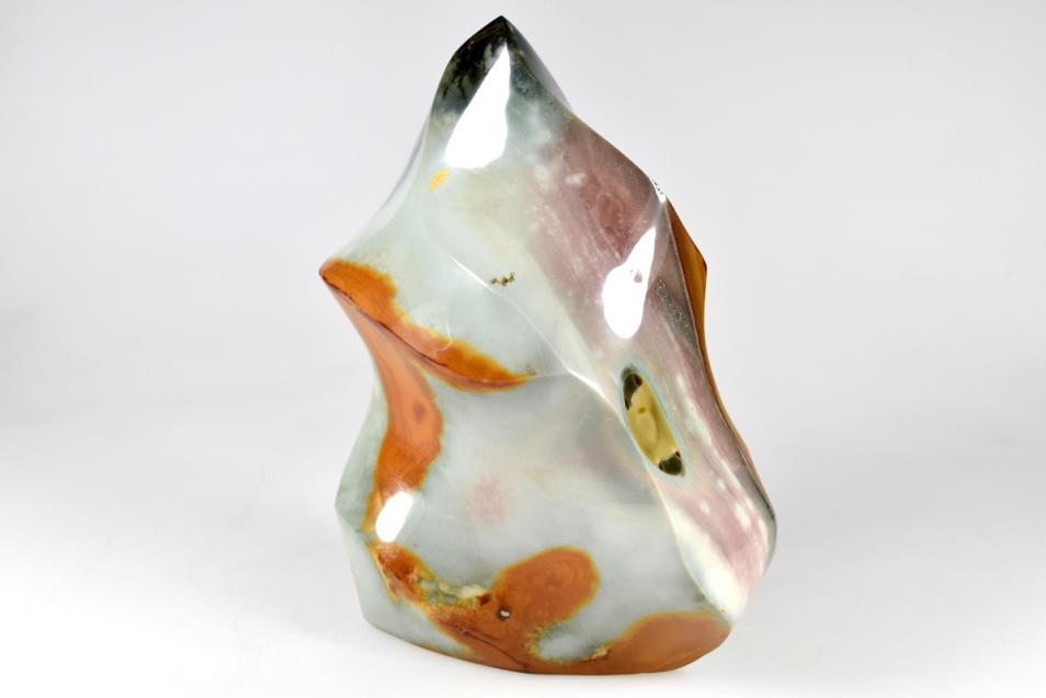 Polychrome Jasper Crystal Flame Shape Large 14.6cm