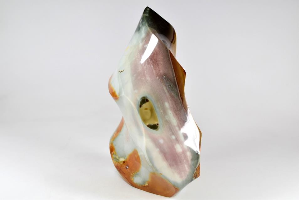 Polychrome Jasper Crystal Flame Shape Large 14.6cm