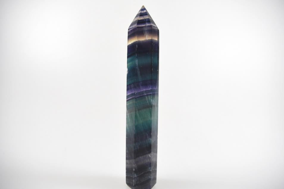 Rainbow Fluorite Crystal Point 13.4cm