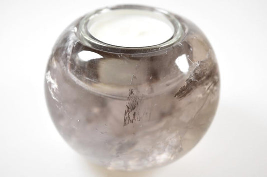 Smoky Quartz Tea Light Candle Holder 8.4cm