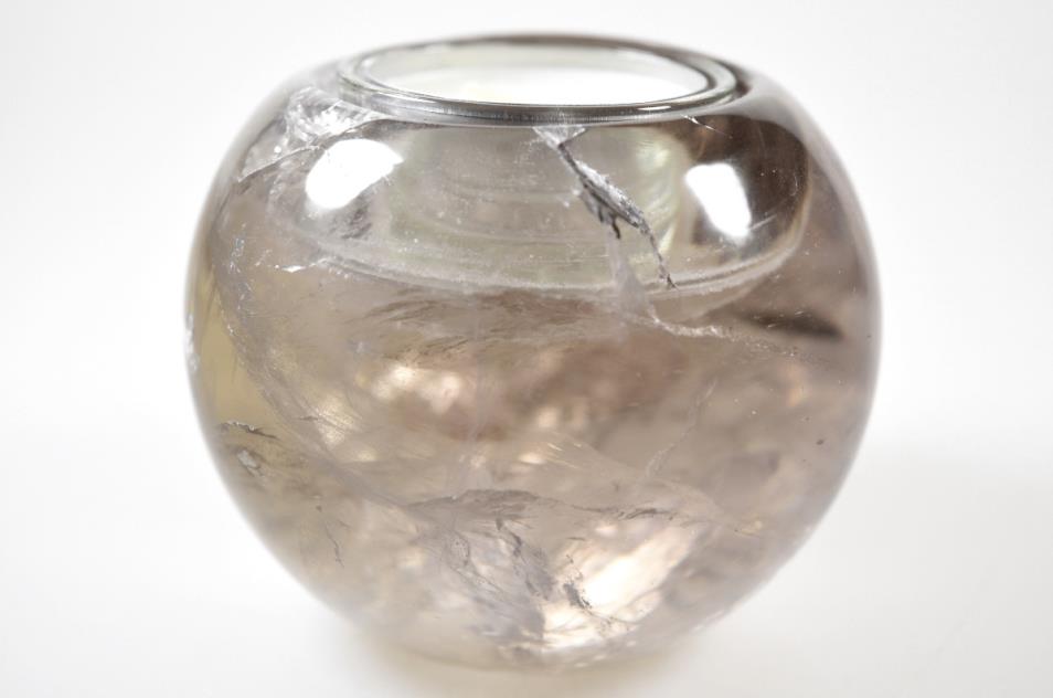 Smoky Quartz Tea Light Candle Holder 8.4cm