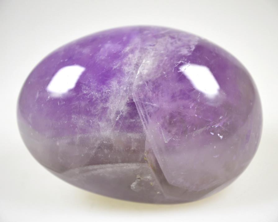 Chevron Amethyst Crystal Pebble 7.4cm