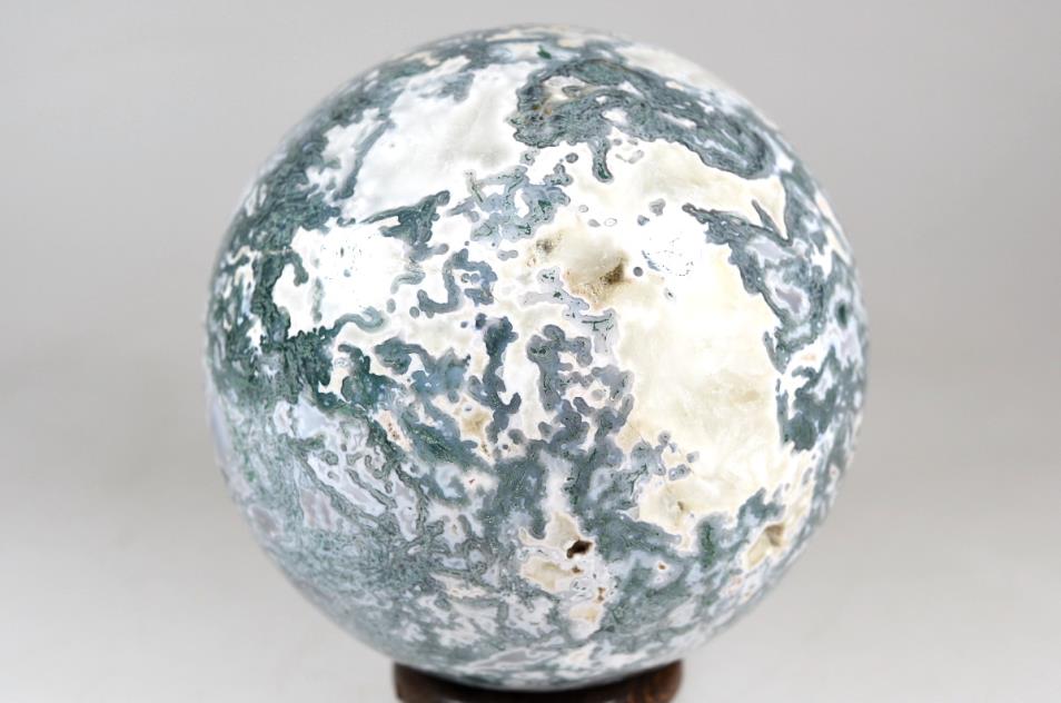 Druzy Moss Agate Crystal Sphere Large 9.8cm