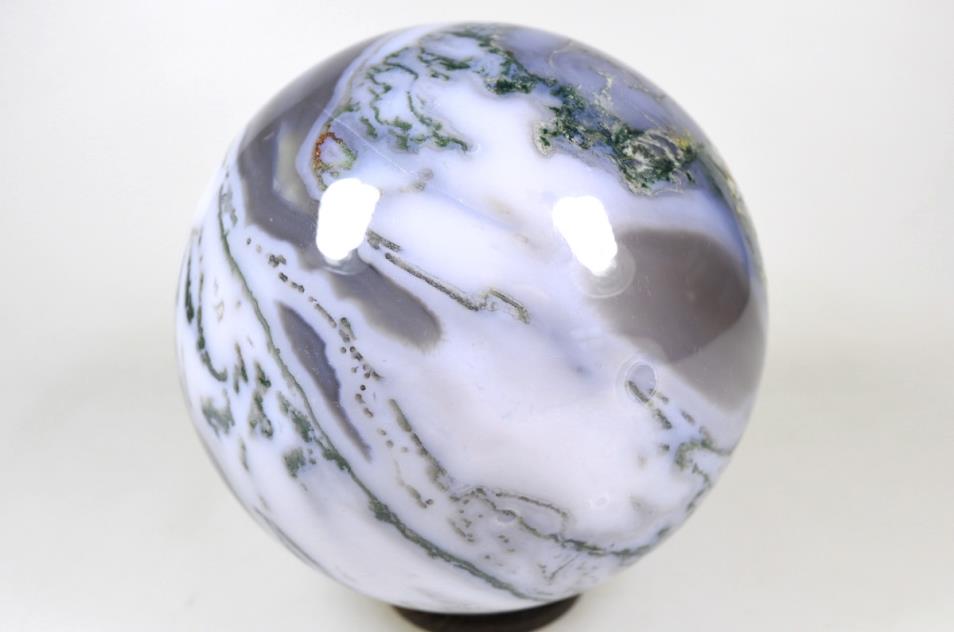 Druzy Moss Agate Crystal Sphere Large 11.8cm