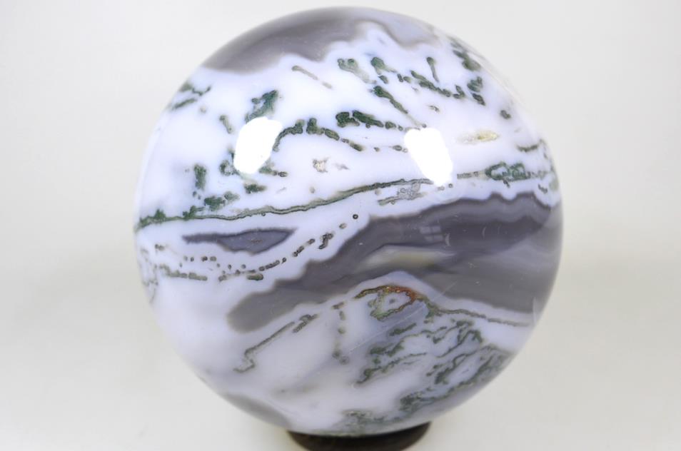 Druzy Moss Agate Crystal Sphere Large 11.8cm