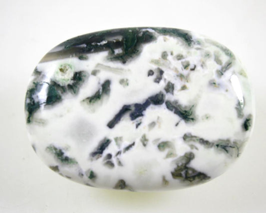 Moss Agate Crystal Pebble 6.4cm