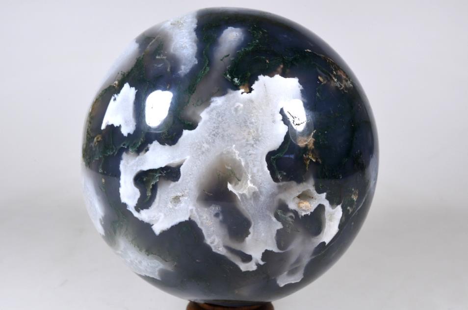 Druzy Moss Agate Crystal Sphere Large 11.2cm