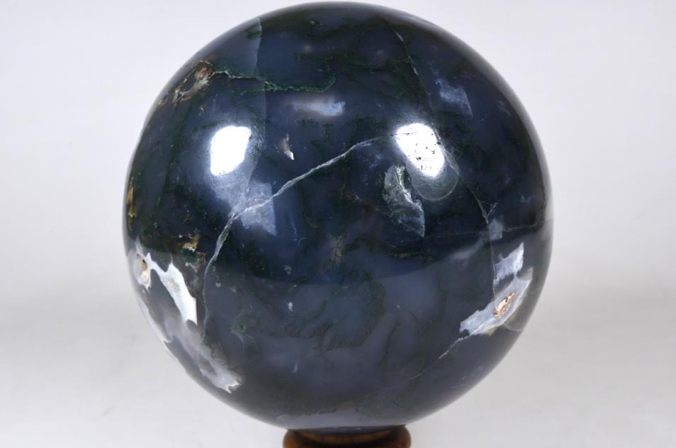 Druzy Moss Agate Crystal Sphere Large 11.2cm