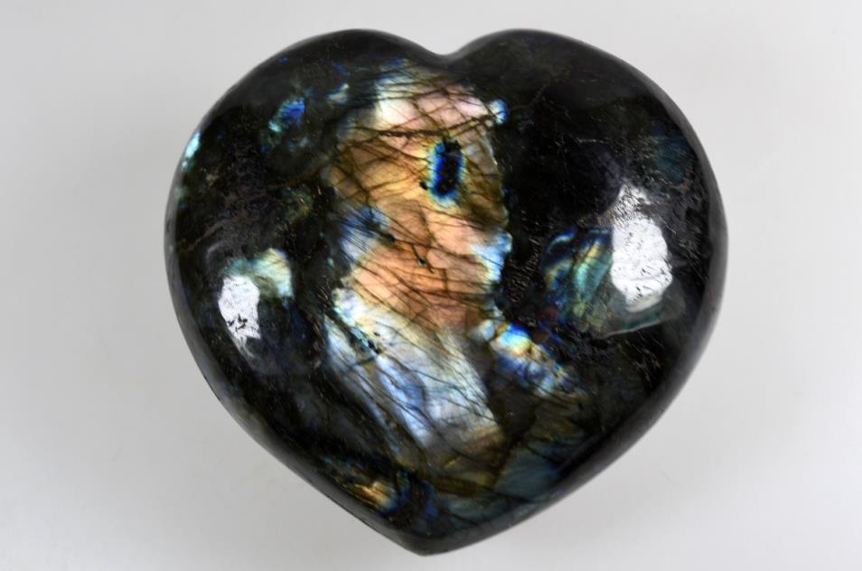 Labradorite Crystal Heart Large 12.2cm