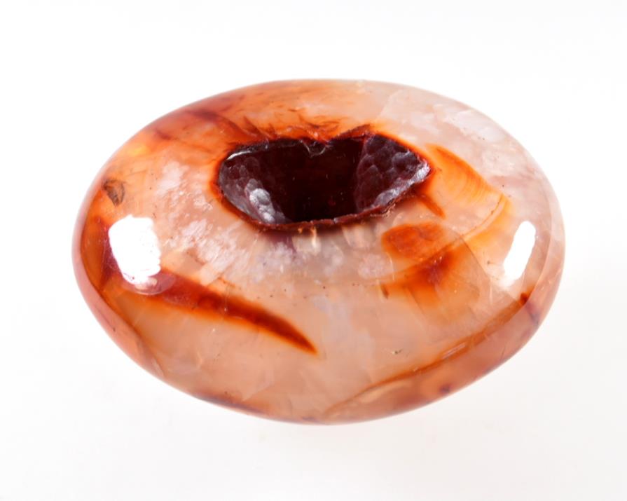 Carnelian Geode Crystal Pebble 7.2cm