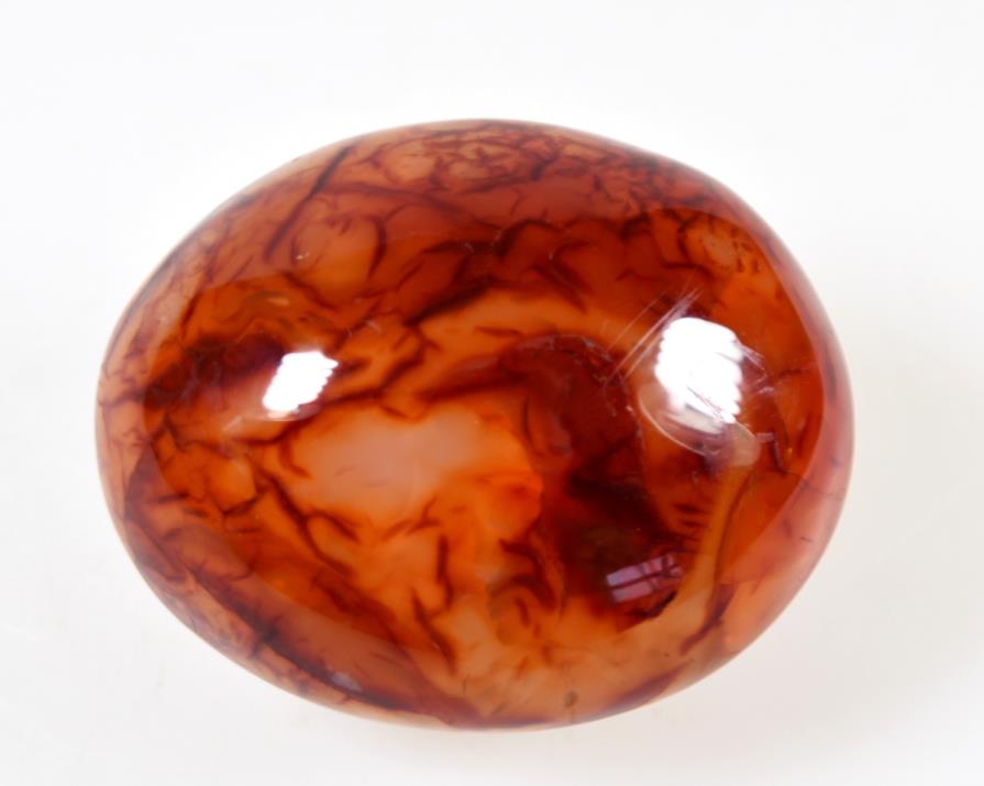 Carnelian Geode Crystal Pebble 7.2cm