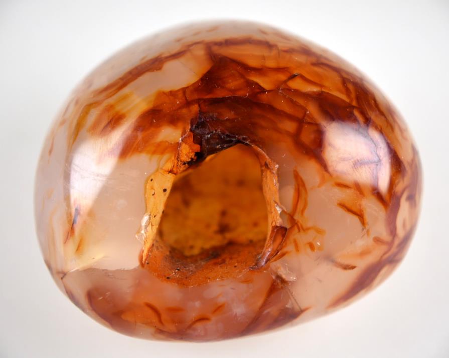 Carnelian Geode Crystal Pebble Large 7.6cm