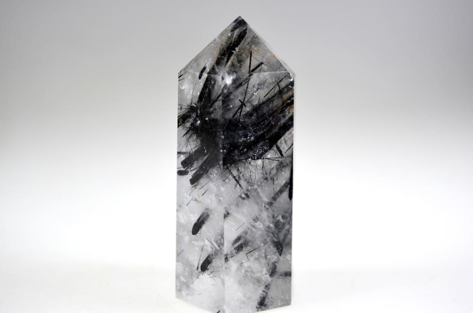 Quartz With Tourmaline Crystal Point 6.6cm