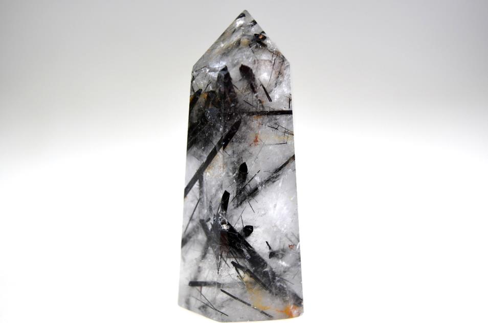 Quartz With Tourmaline Crystal Point 6.6cm