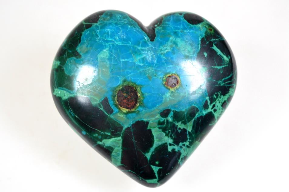 Chrysocolla Crystal Heart 7.6cm