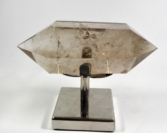 Smoky Quartz Point Double Terminated Mounted Large 23cm