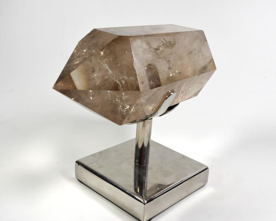 Smoky Quartz Point Double Terminated Mounted Large 23cm