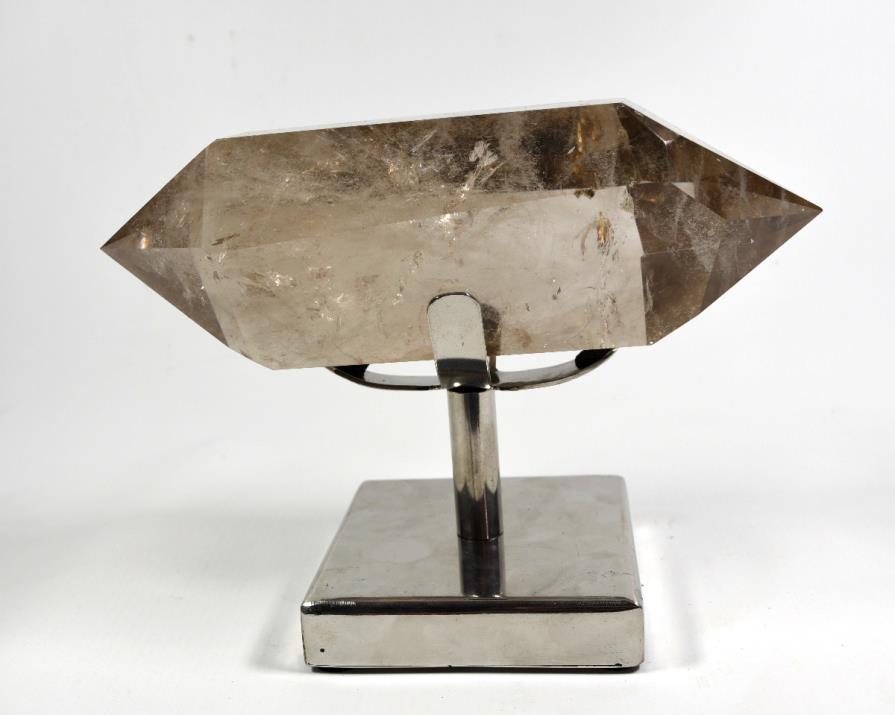 Smoky Quartz Point Double Terminated Mounted Large 23cm