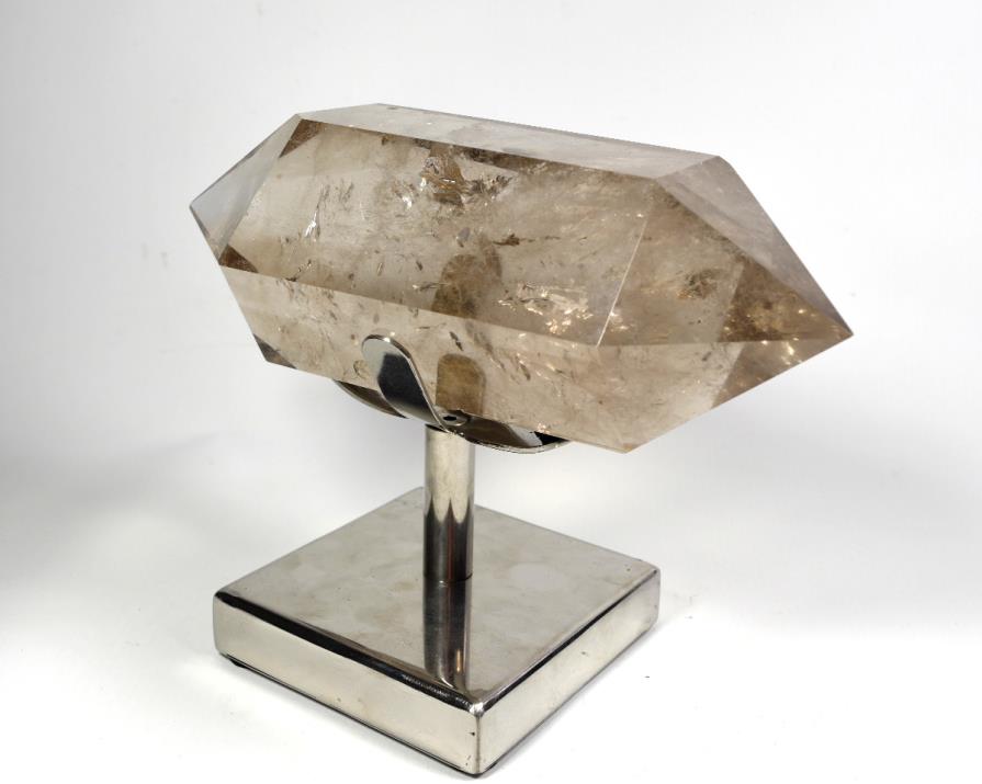 Smoky Quartz Point Double Terminated Mounted Large 23cm