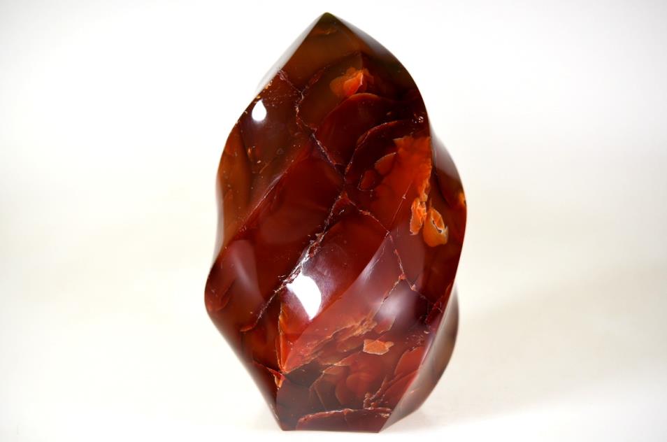 Druzy Carnelian Crystal Flame Shape Large 11.8cm