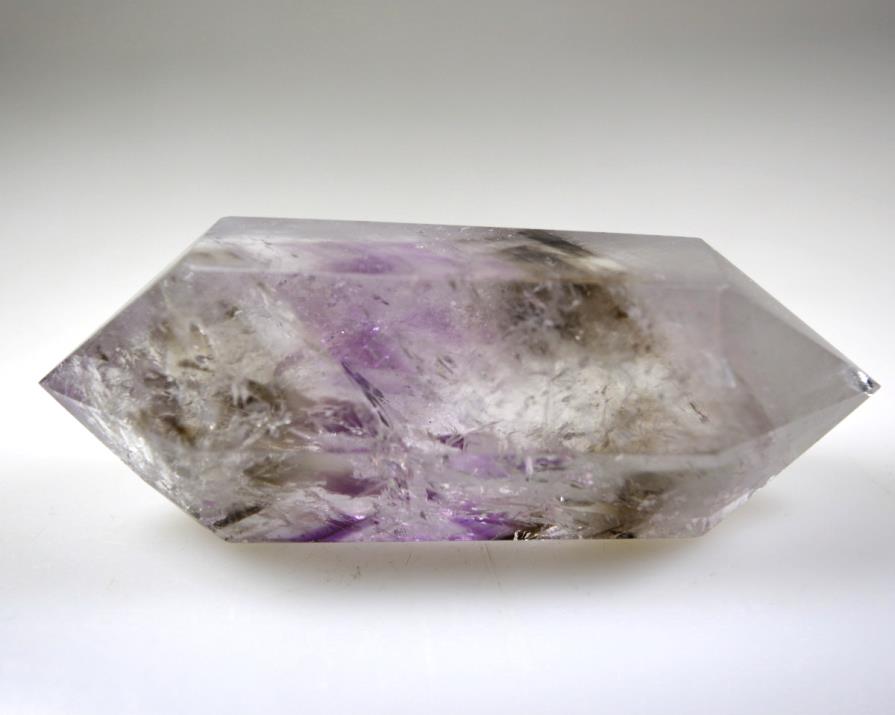 Smoky Amethyst Quartz Crystal Point Double Terminated 8.7cm