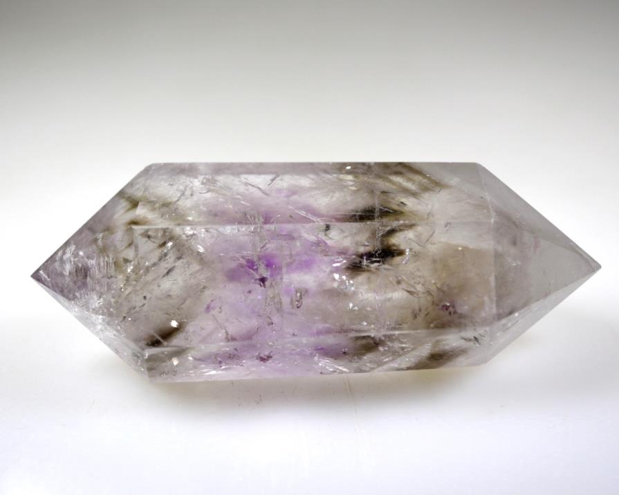 Smoky Amethyst Quartz Crystal Point Double Terminated 8.7cm