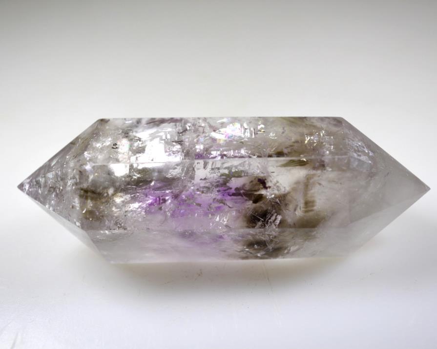 Smoky Amethyst Quartz Crystal Point Double Terminated 8.7cm