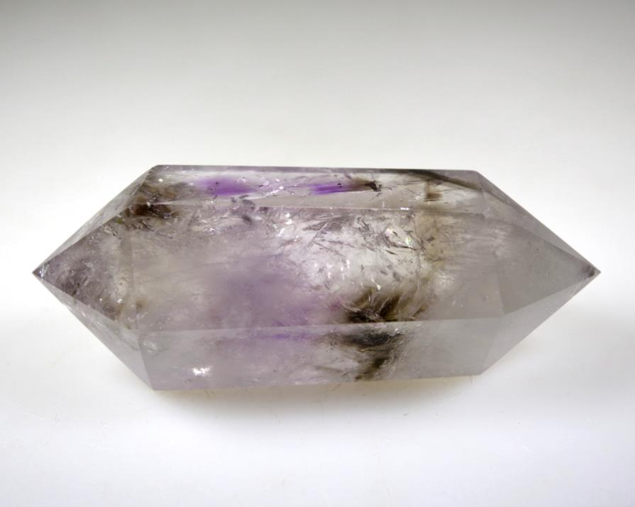 Smoky Amethyst Quartz Crystal Point Double Terminated 8.7cm