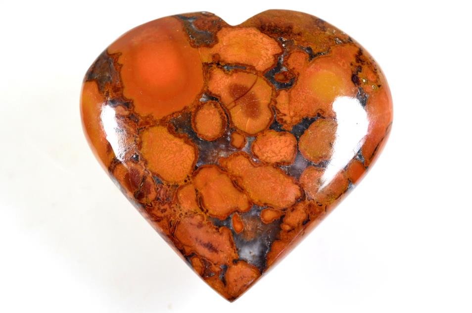 King Cobra Jasper Crystal Heart 7.3cm