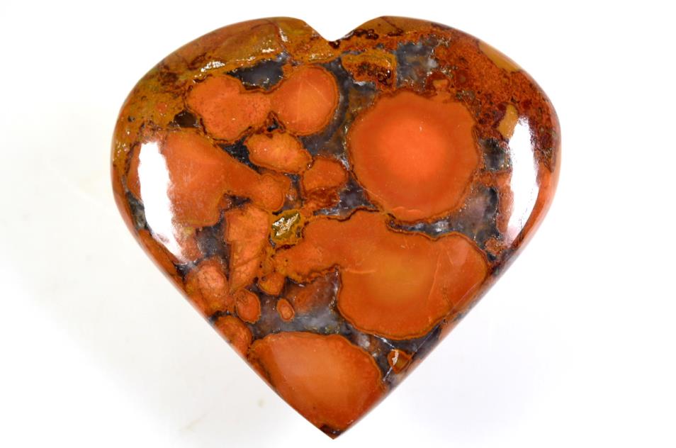 King Cobra Jasper Crystal Heart 7.3cm