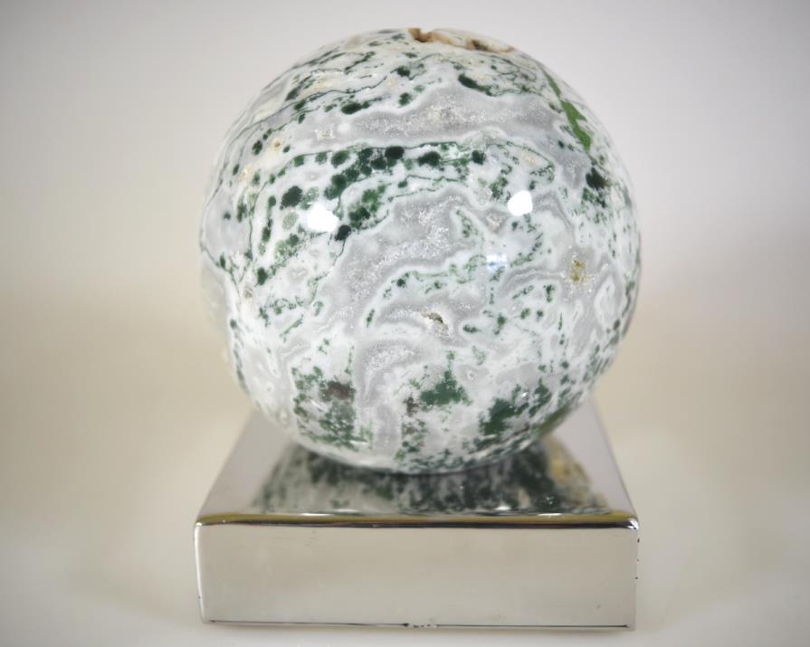 Druzy Moss Agate Crystal Sphere Large 11.5cm