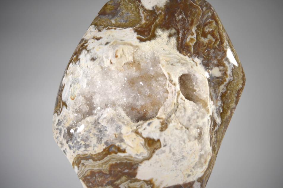 Druzy Fancy Jasper Mounted Crystal Freeform Large 26cm