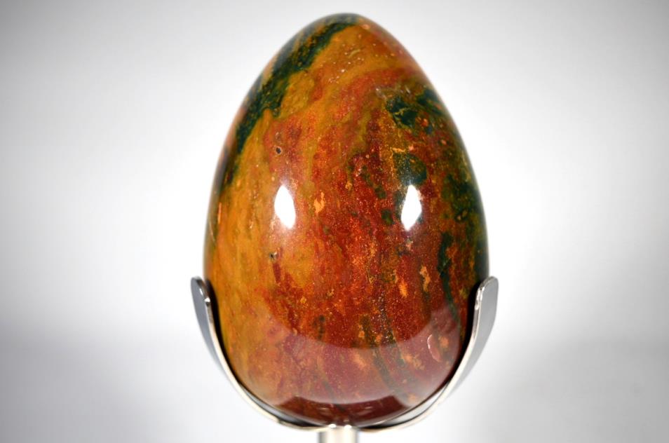 Fancy Jasper Mounted Crystal Egg Large 23cm