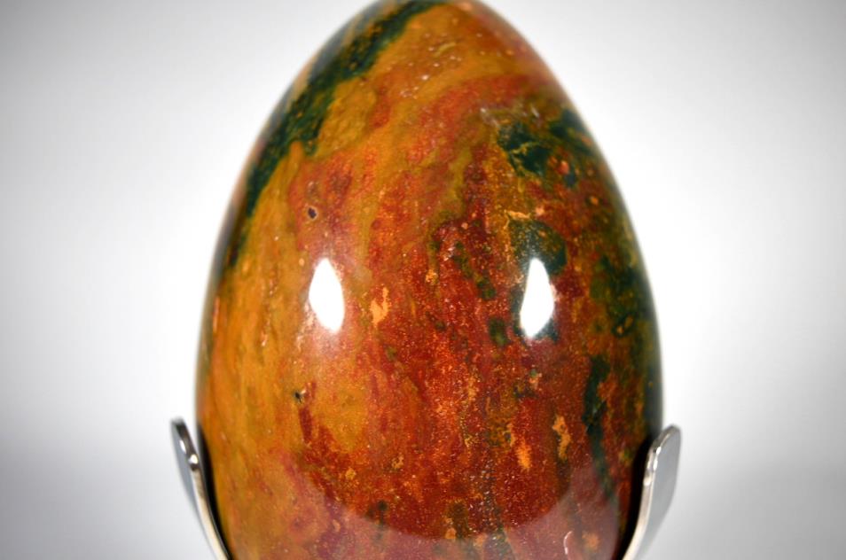 Fancy Jasper Mounted Crystal Egg Large 23cm