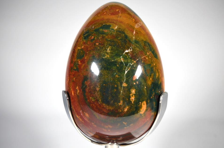 Fancy Jasper Mounted Crystal Egg Large 23cm