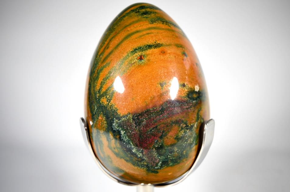 Fancy Jasper Mounted Crystal Egg Large 23cm