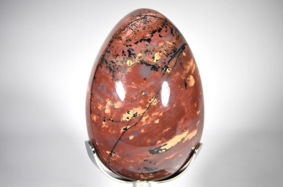 Dendritic Fancy Jasper Mounted Crystal Egg Large 21.5cm