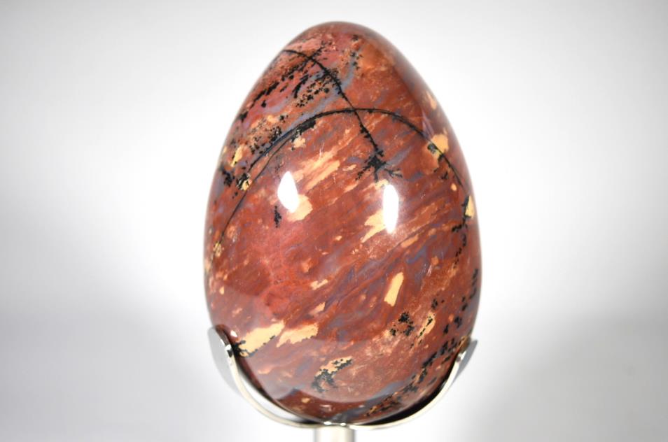 Dendritic Fancy Jasper Mounted Crystal Egg Large 21.5cm