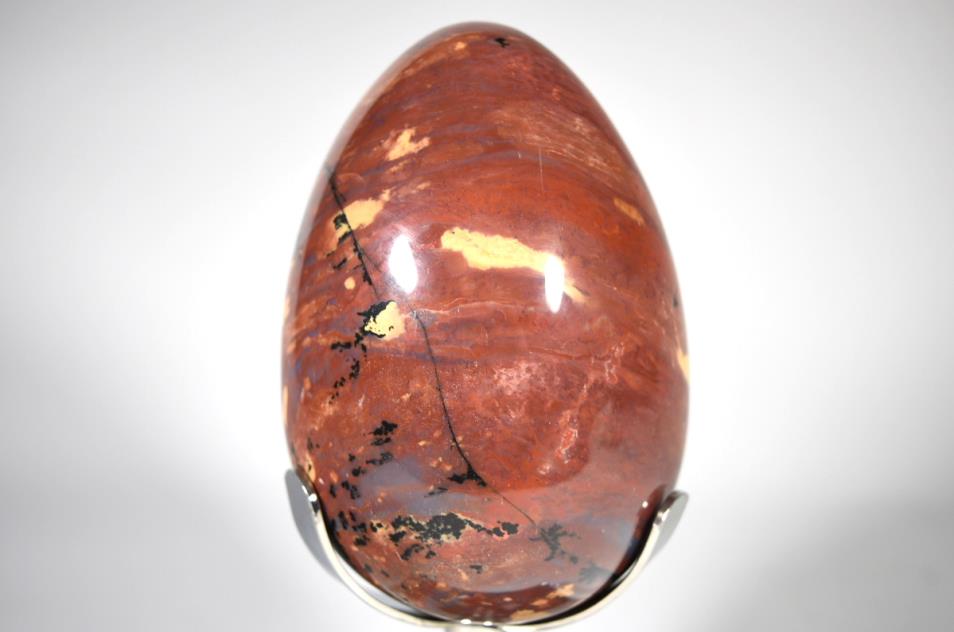 Dendritic Fancy Jasper Mounted Crystal Egg Large 21.5cm