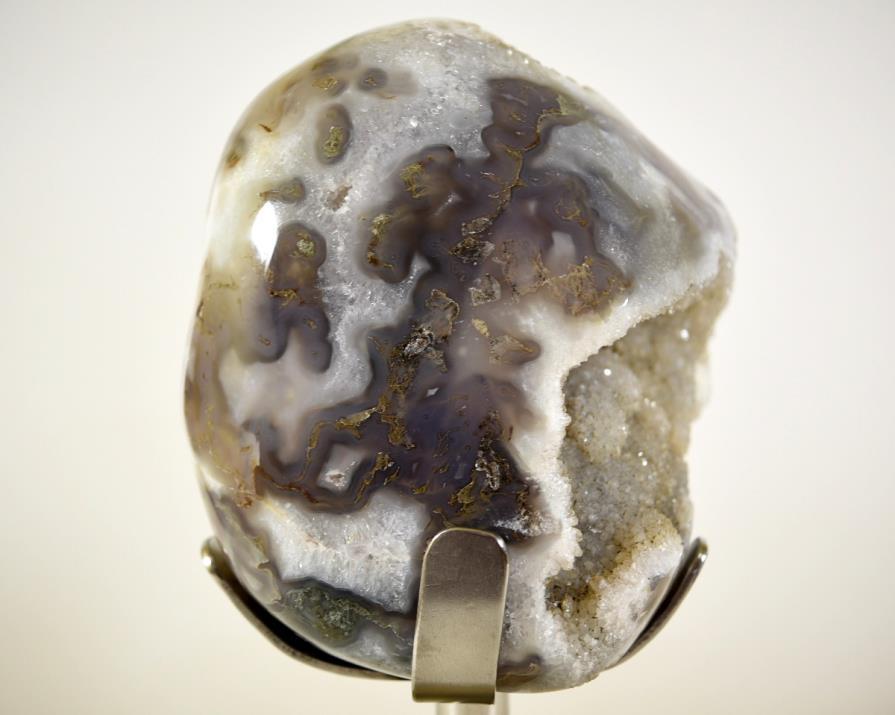 Mounted Druzy Moss Agate Crystal Freeform Large 21cm