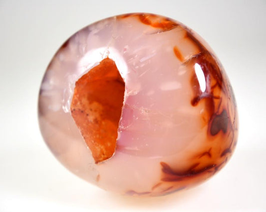 Carnelian Geode Crystal Pebble 6.3cm