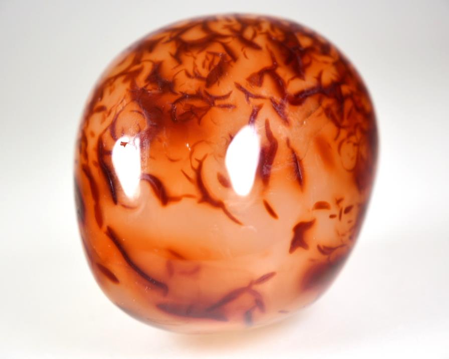 Carnelian Geode Crystal Pebble 6.3cm