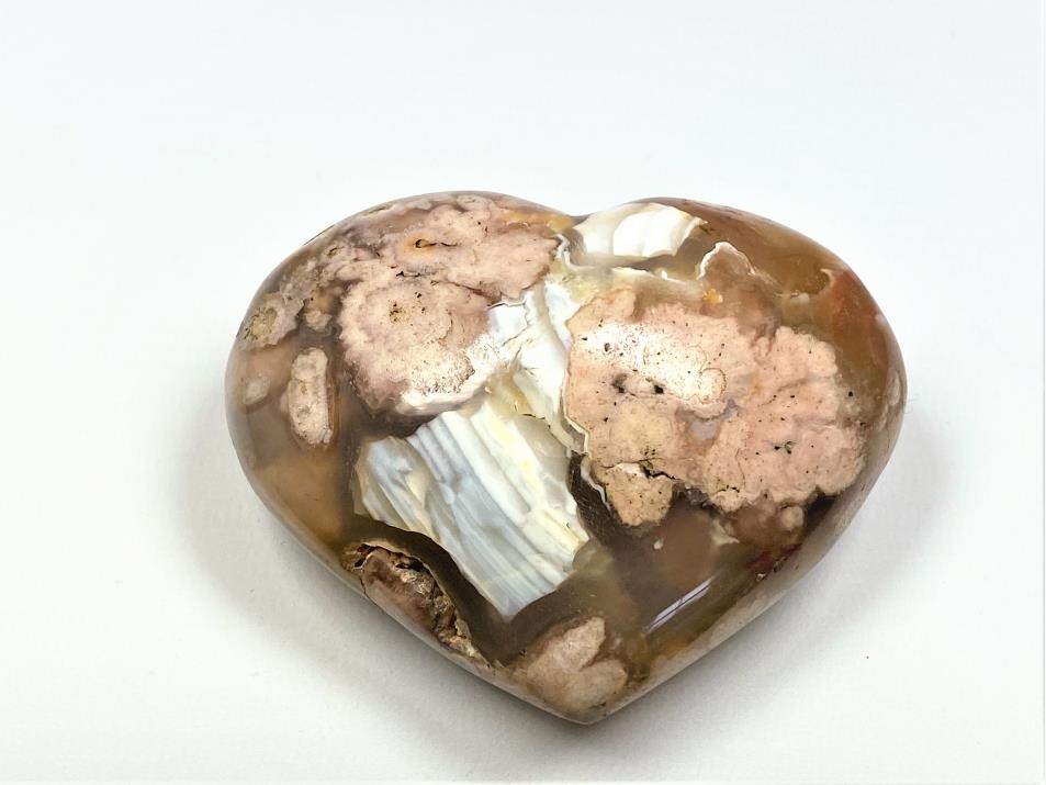 Cherry Blossom Agate Crystal Heart 8.2cm