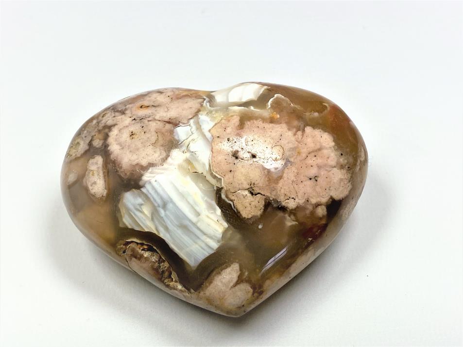 Cherry Blossom Agate Crystal Heart 8.2cm