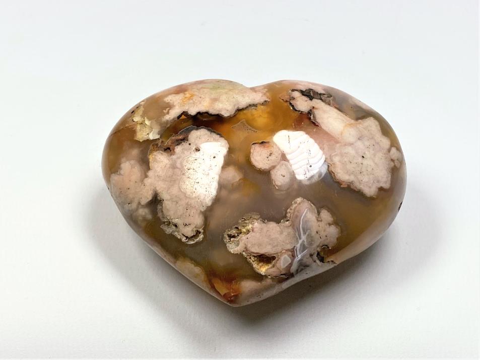 Cherry Blossom Agate Crystal Heart 8.2cm