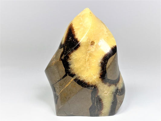 Yellow Septarian Crystal Flame Shape 11.2cm