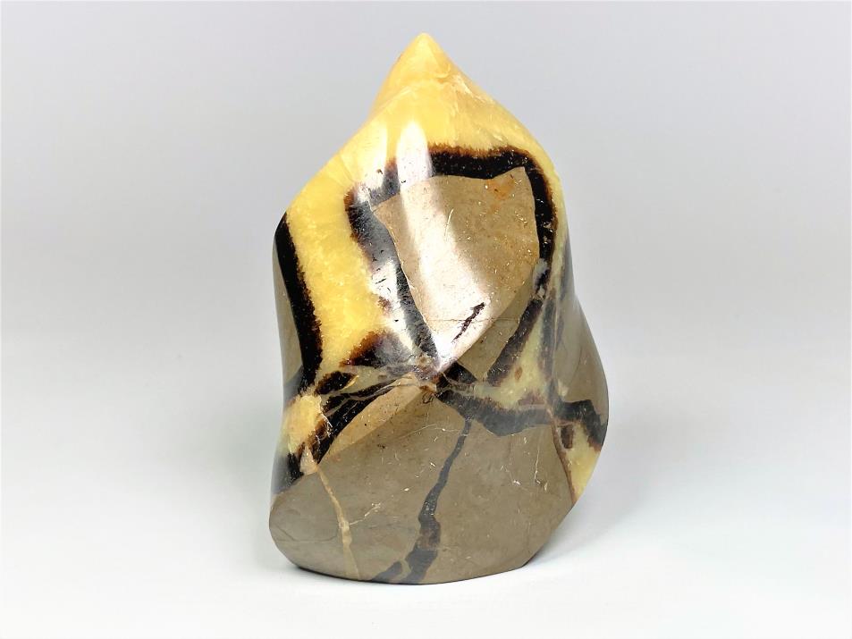 Yellow Septarian Crystal Flame Shape 11.2cm