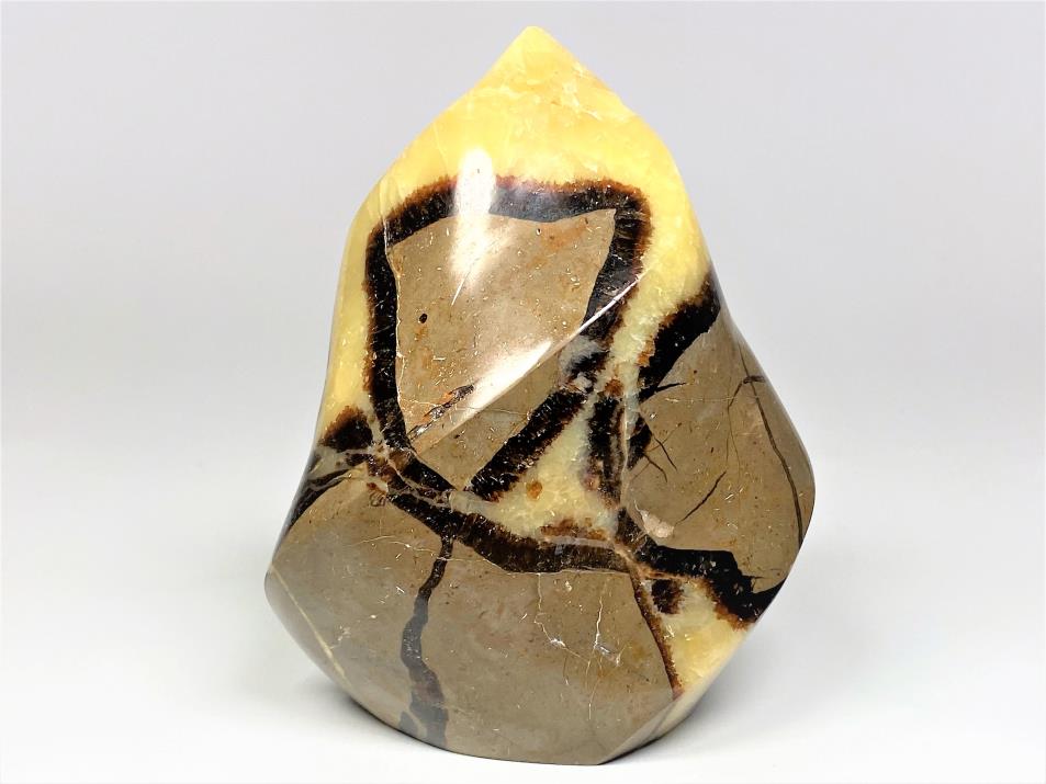 Yellow Septarian Crystal Flame Shape 11.2cm