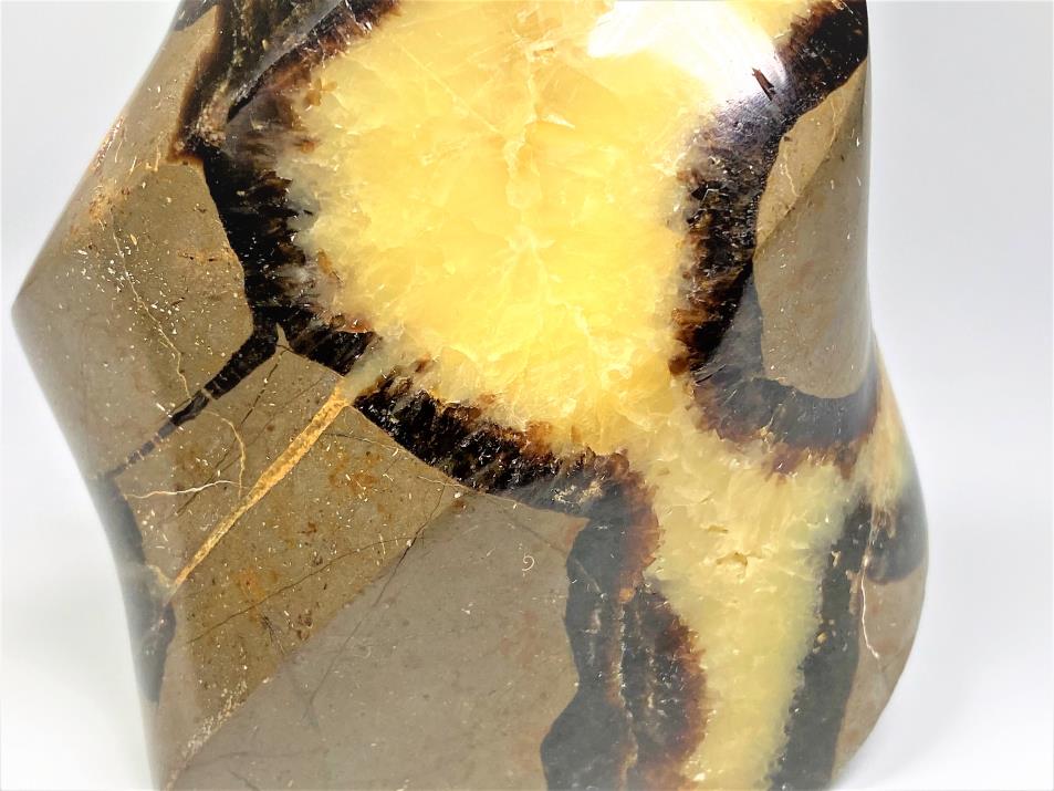 Yellow Septarian Crystal Flame Shape 11.2cm